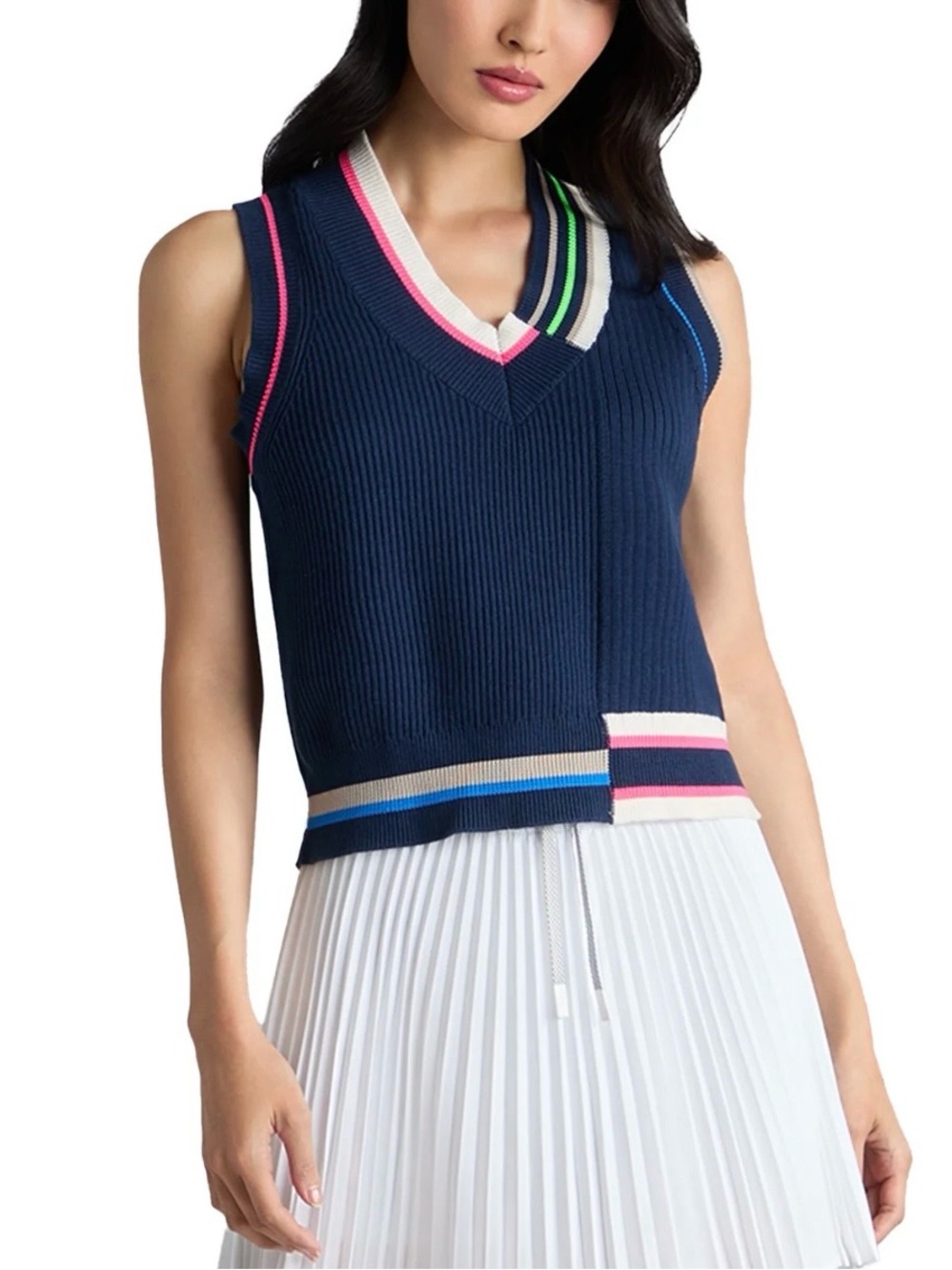 G/FORE Women’s engineered striped sweater vest - size Small